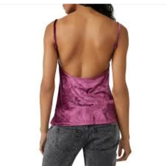 NWT Intimately Free People All Night Velvet Camisole Fig Jam - Picture 3 of 9